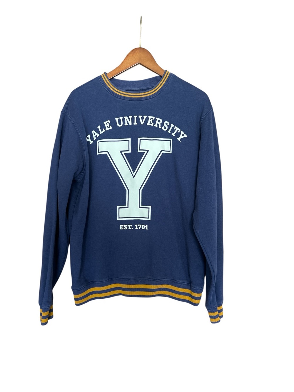 Yale University Blue Letterman-Style Sweatshirt